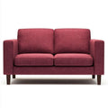 Sofa dwuosobowa bordowa z tapicerką poliestrową 160 × 85 × 84 cm