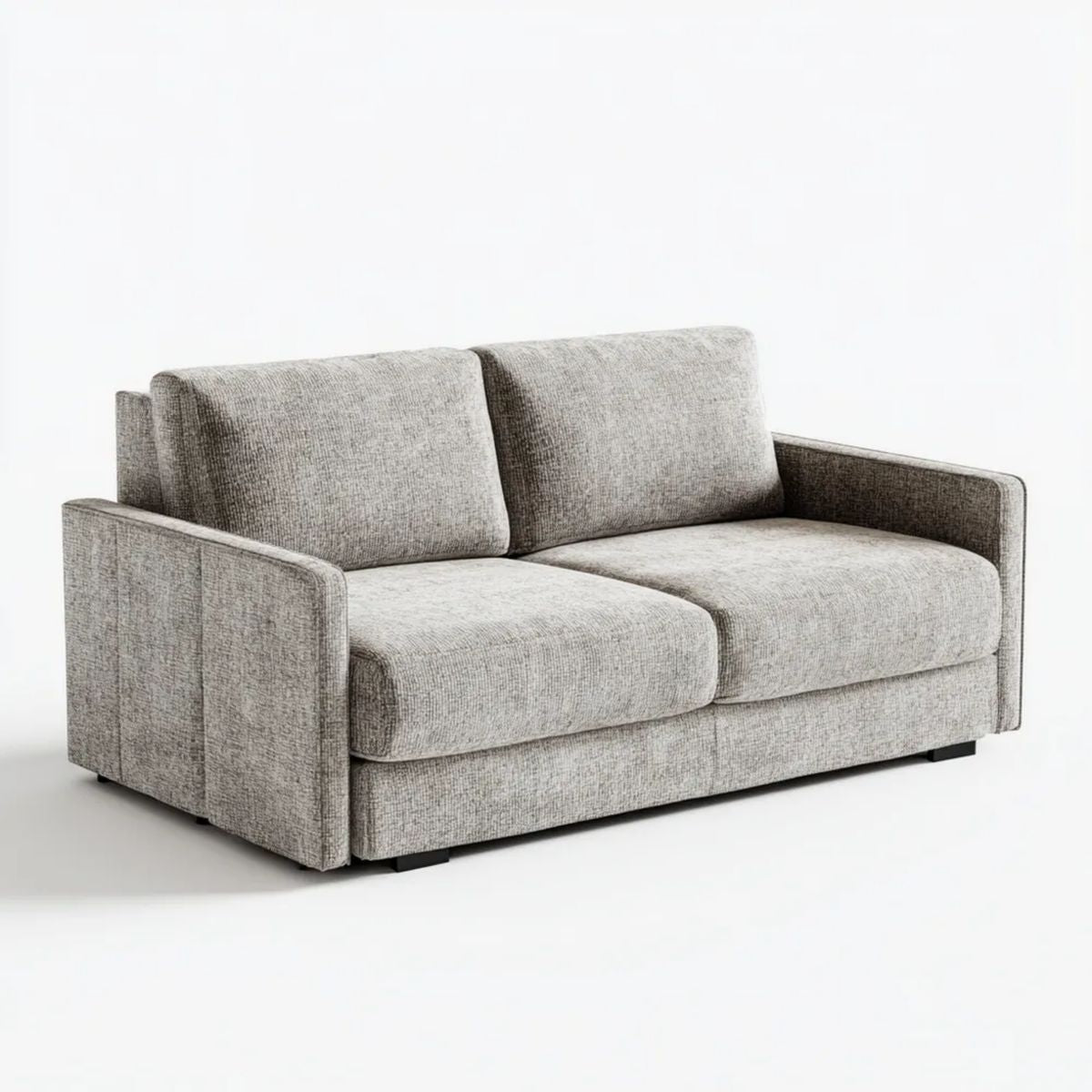 Szara sofa 2-osobowa z poliestru 180 x 95 x 85 cm