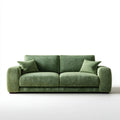 Zielona sofa trzyosobowa z tapicerką sztruksową 220 × 95 × 85 cm