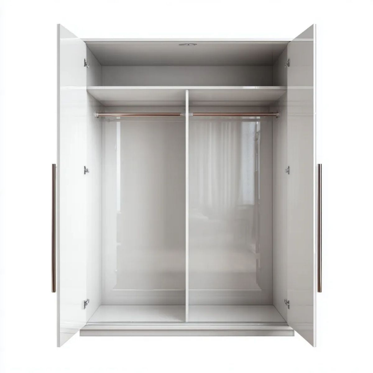 Biała dwudrzwiowa szafa z płyty wiórowej laminowanej 100 x 52 x 180 cm
