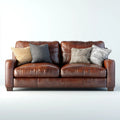 Dwuosobowa sofa brązowa z tapicerką z PU, 200 × 92 × 88 cm