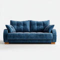 Sofa 2-osobowa granatowa welurowa 170 × 90 × 90 cm