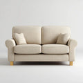 Dwuosobowa sofa z tkaniny beżowa 150 x 85 x 85 cm