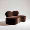 Dwuosobowa sofa brązowa z tapicerką z poliestru sztruksowego 180 x 90 x 75 cm